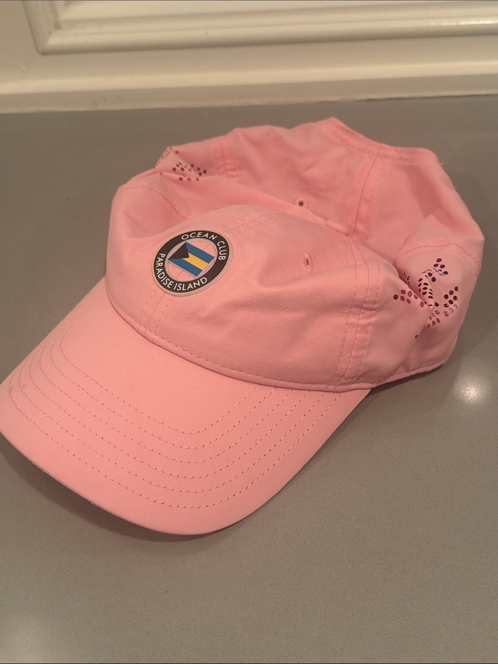 NWOT Ocean Club Paradise Island Pink Women's Baseball Cap with UPF 50